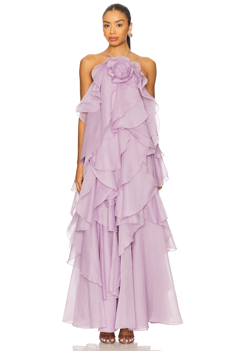 Aje Pandorea Layered Maxi Dress in Lilac | REVOLVE