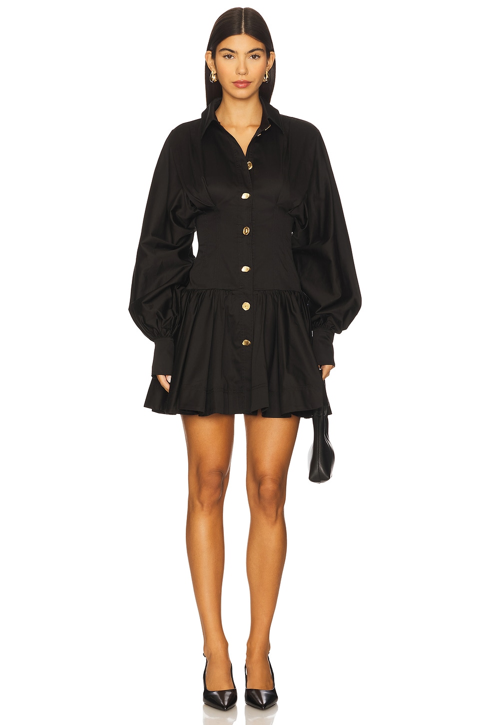 aje black dress mini Realisation Par Black/White Polka-Dot Silk Mini Dress Size XS – Mine & Yours main image 0