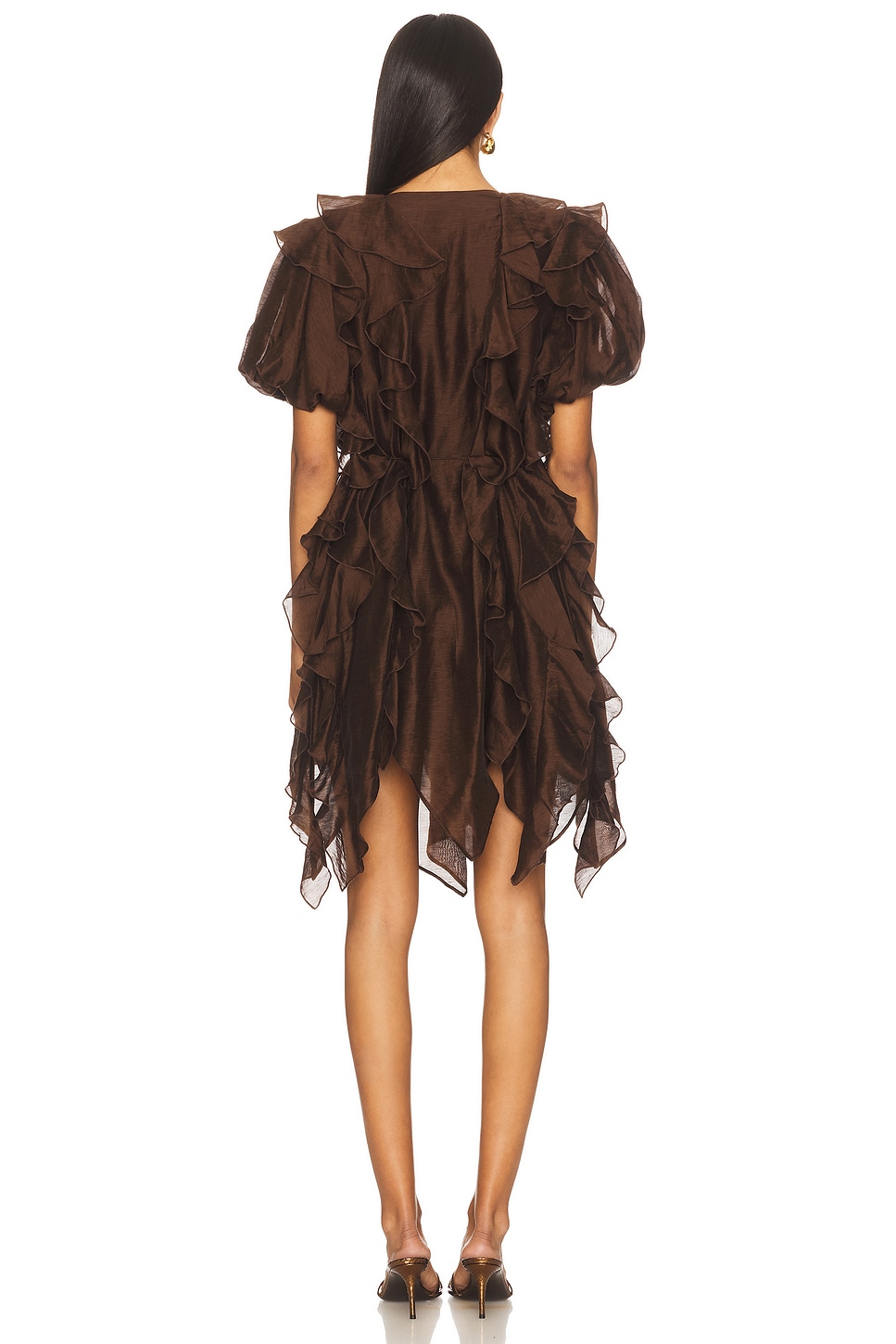 white christmas dresses Layered Racerback Dress 827-CHOCOLATE / 4
