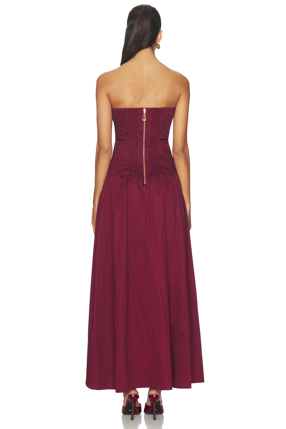aje burgundy dress Aje Laurier maxi dress in uk size 10 (RPR 535) - burgundy