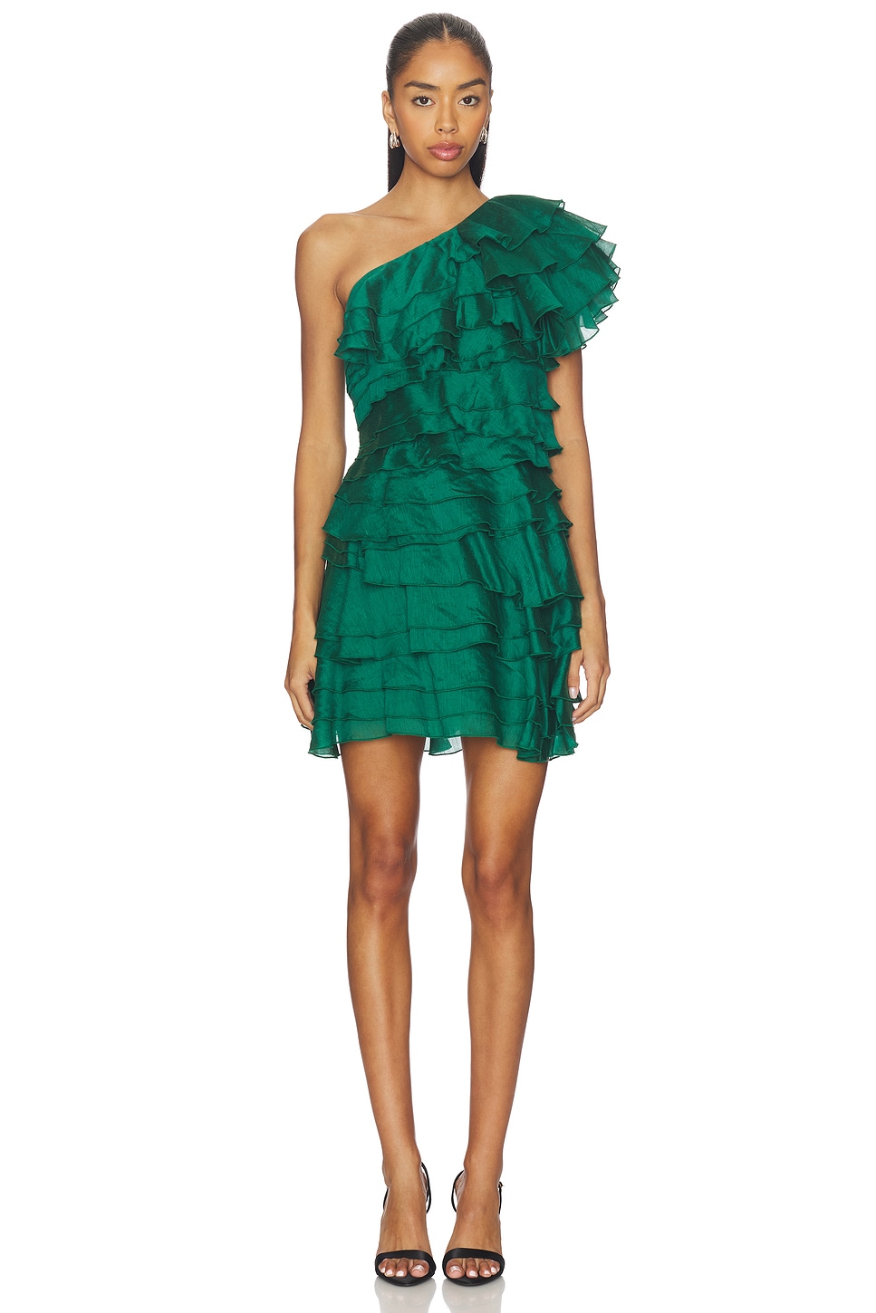 green emerald velvet dress Spatial Maxi Dress-BONSAI GREEN / 4 main image 1