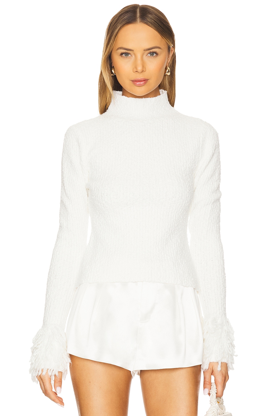 Aje Dimension Textural Knit Skivvy in Ivory | REVOLVE