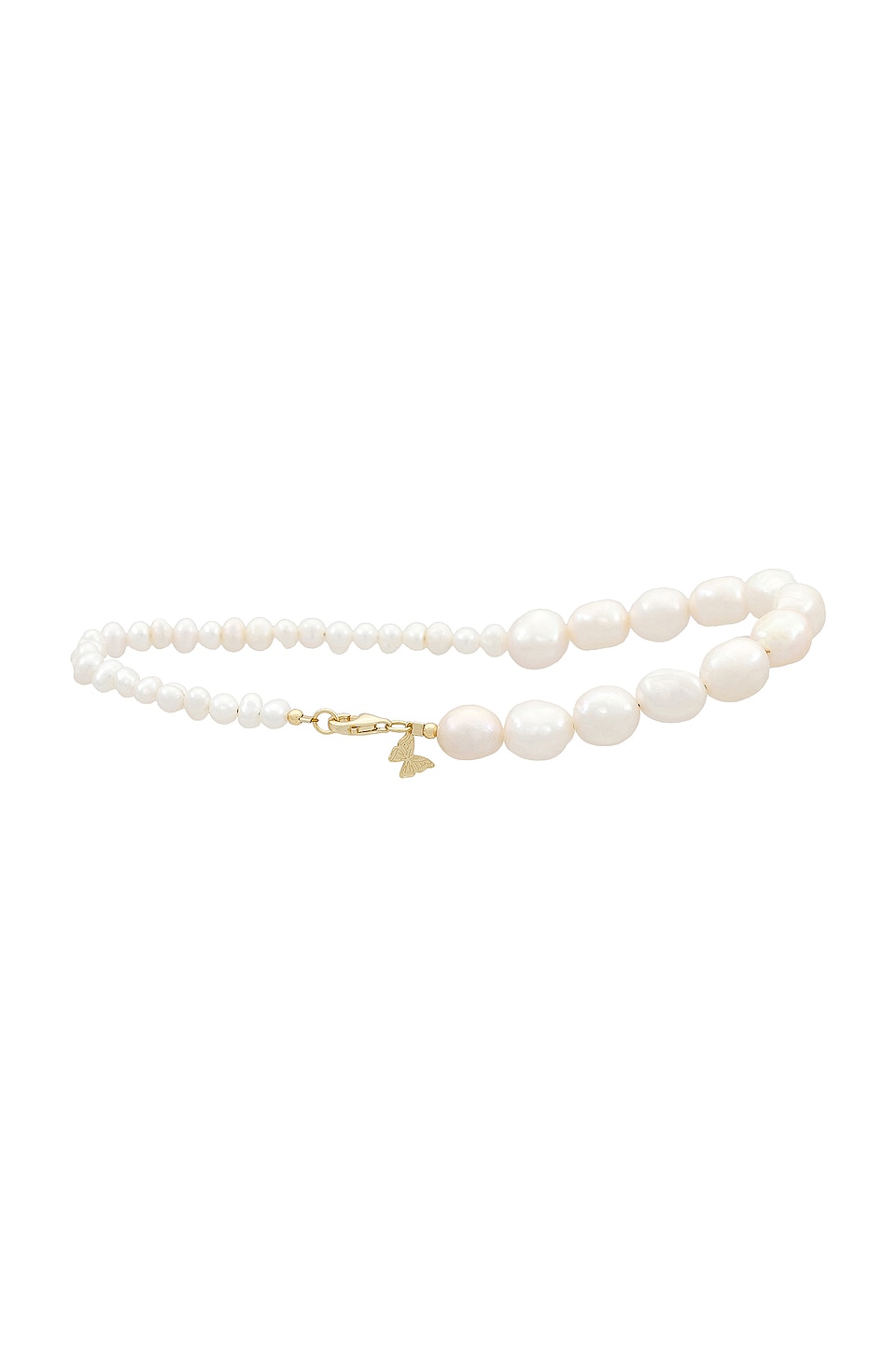 By Adina Eden Mixed Pearl Anklet in Pearl