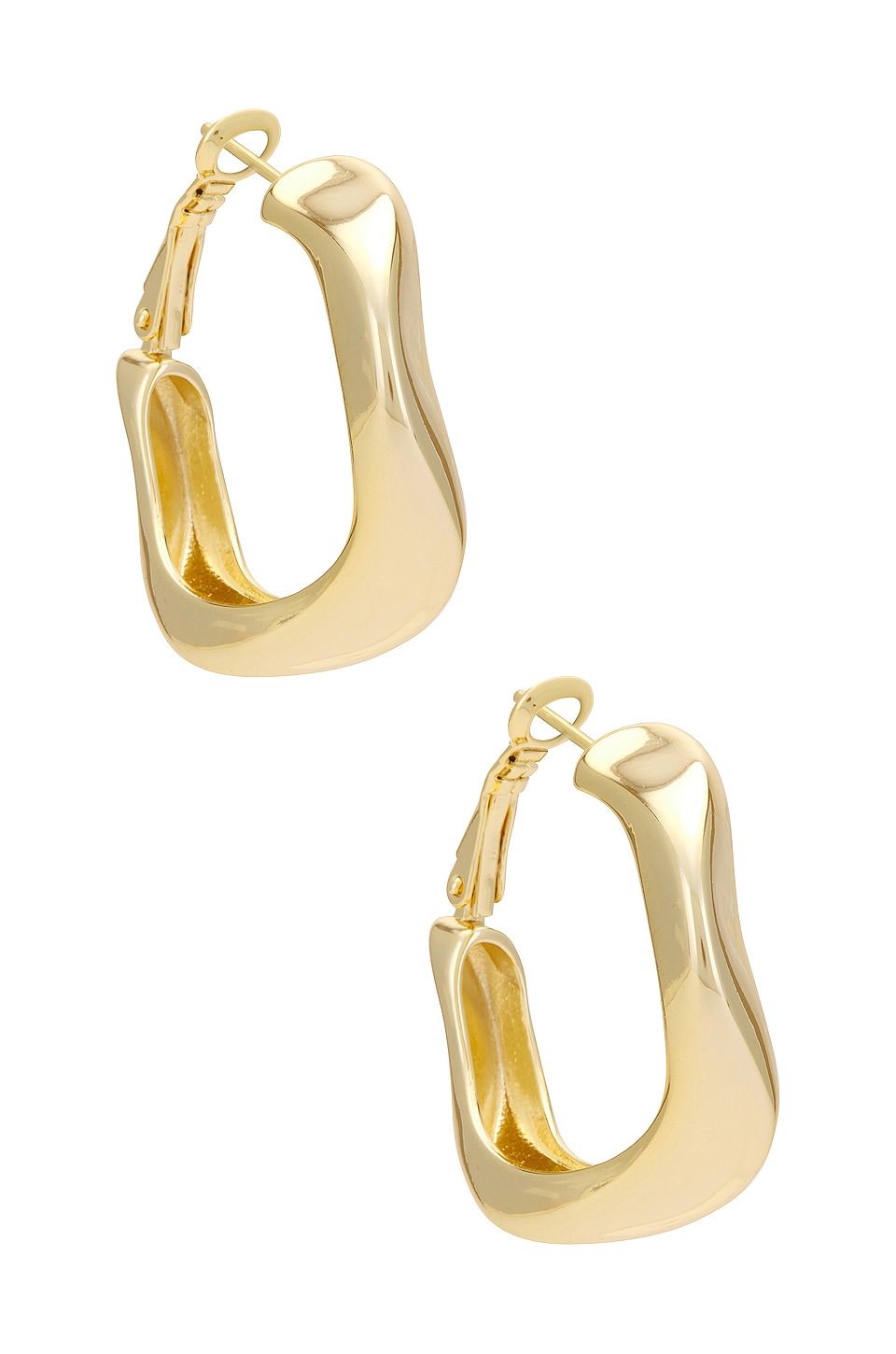 Image 1 of Wavey Hoops in Gold