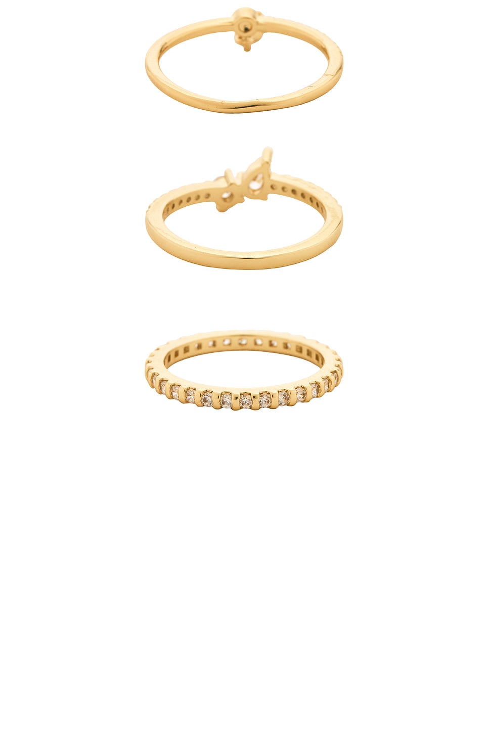 Solitaires & Teardrops Ring Combo Set