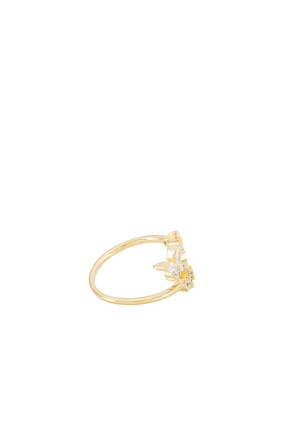 By Adina Eden Butterfly x Flower Wrap Ring in Gold | REVOLVE