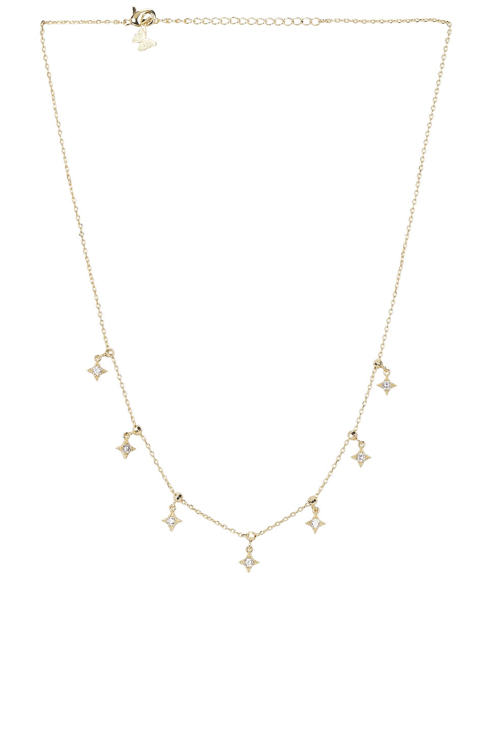 Cz Muli Starburst Dangling Necklace