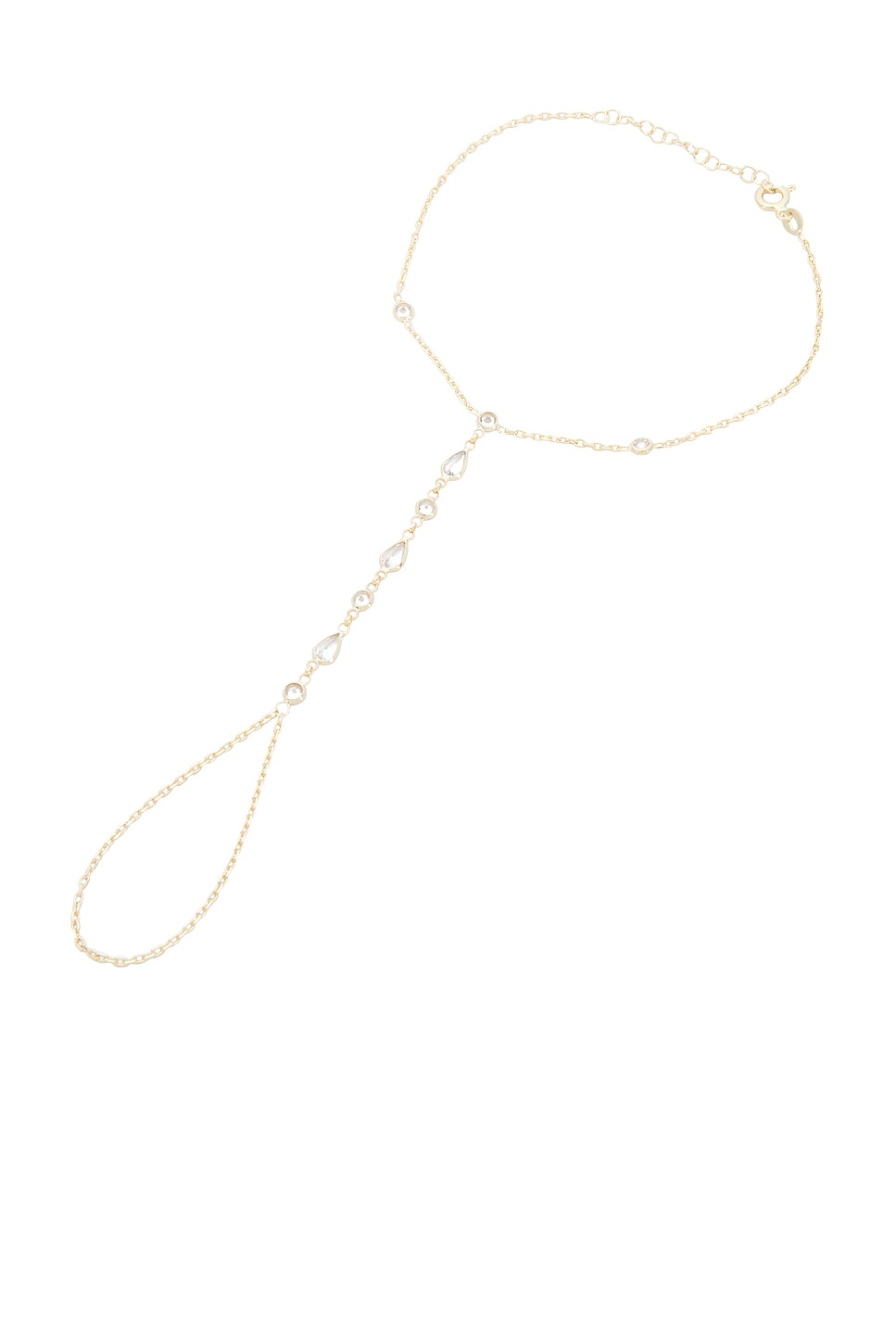 Cz Multi-shape Stone Hand Chain Bracelet