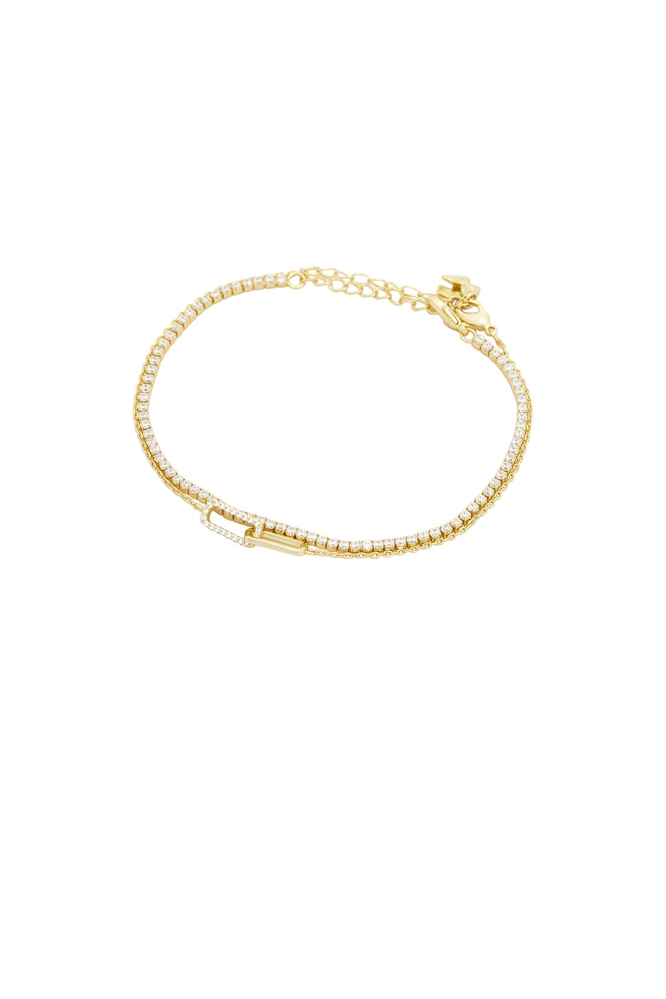 Tennis & Paperclip Pave Bracelet Combo Set