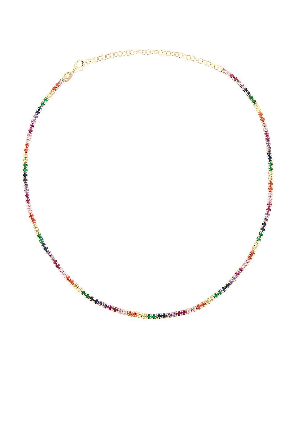 Adina's Jewels Rainbow Tennis Choker in Multicolor | REVOLVE