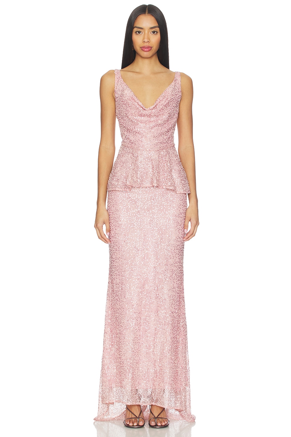 AKNVAS Klara Beaded Gown in Mauve | REVOLVE