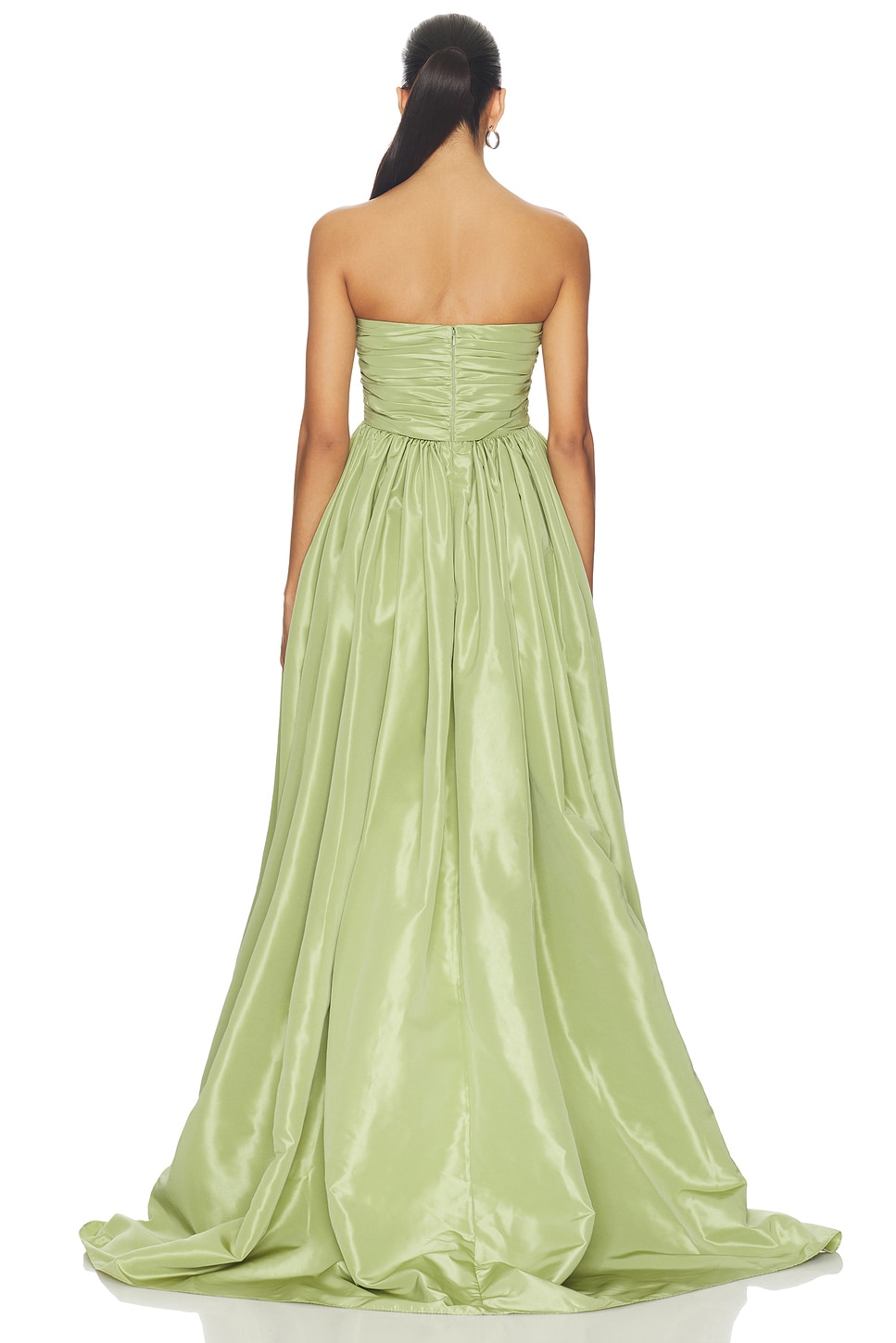 slim fit dress slacks Hyacinth House Green Taffeta Embellished Ashton Bow Dress Green Taffetta / M main image 1