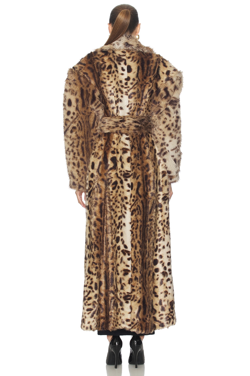 AKNVAS Kassel Faux Fur Lynx Long Coat In Tan Brown REVOLVE aknvas-kassel-faux-fur-lynx-long-coat-in-tan-brown-revolve