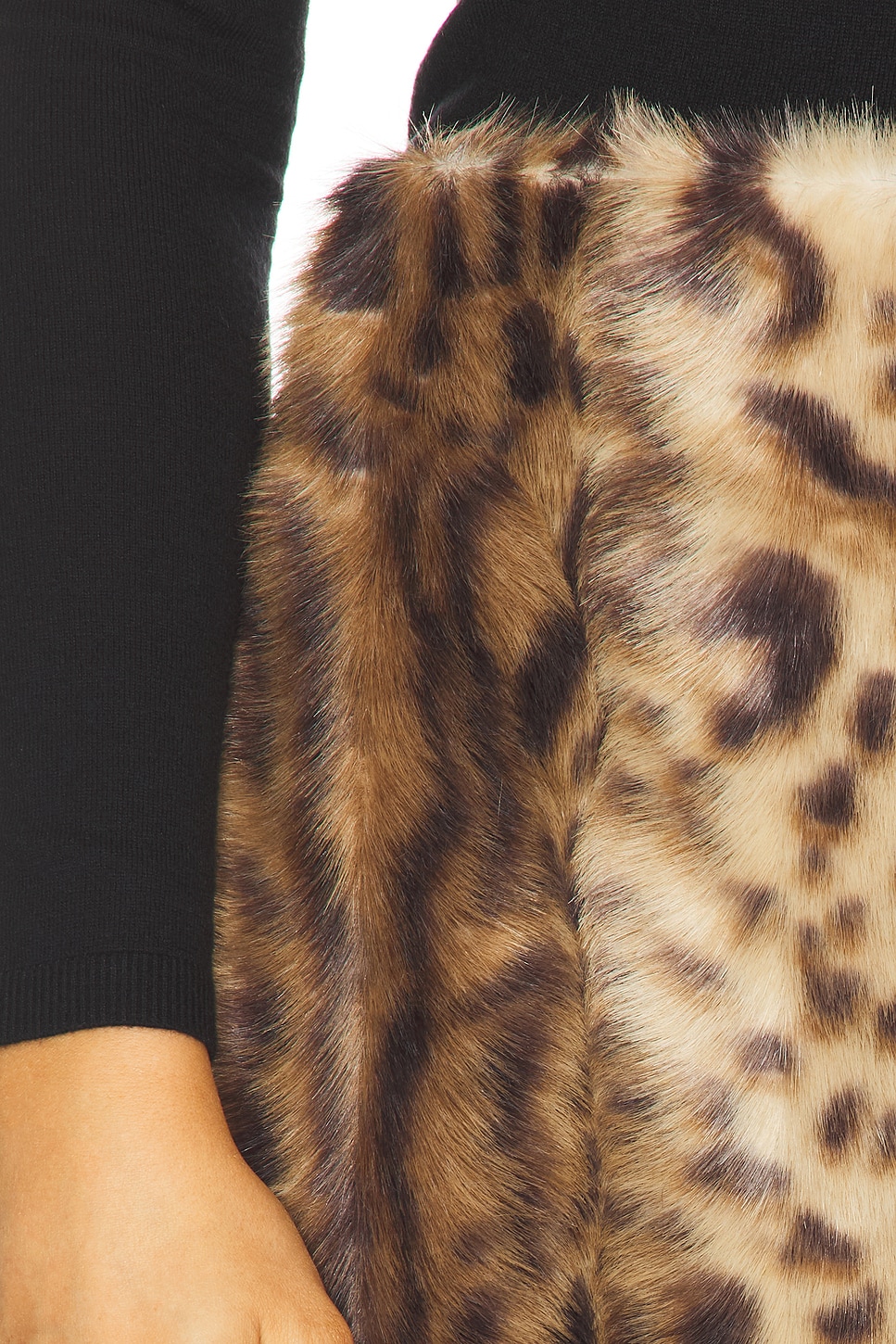 AKNVAS Lis Faux Fur Lynx Mini Skirt