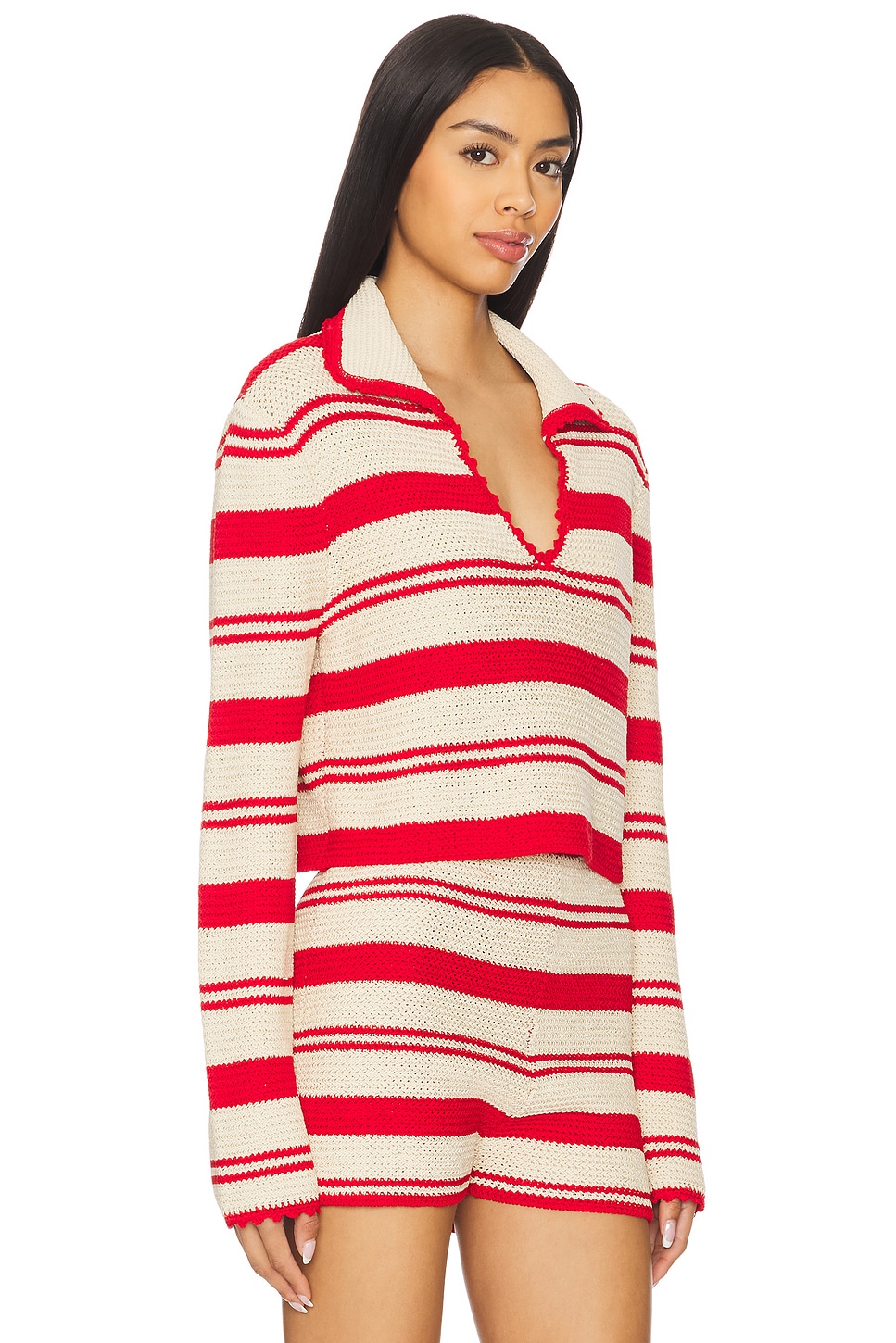 AKNVAS Rowan Two Toned Knit Crop Top thumbnail