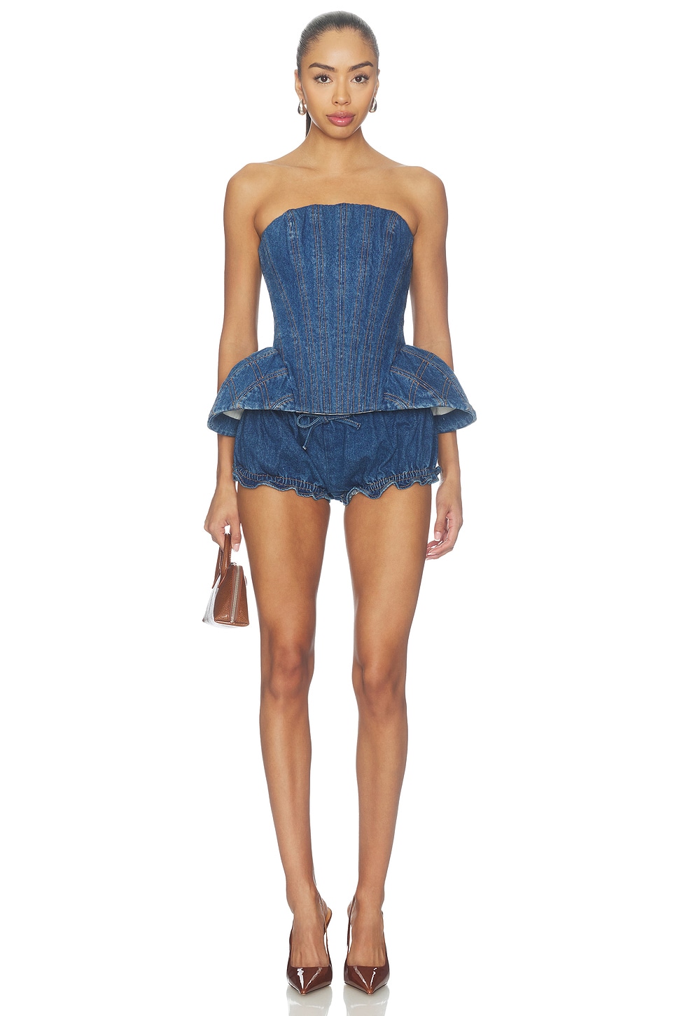 AKNVAS Emmi Corset Denim Top