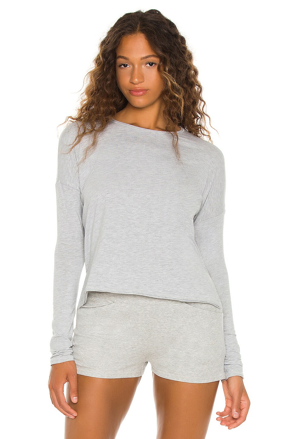 ALALA Breakers Long Sleeve Top in Heather Grey
