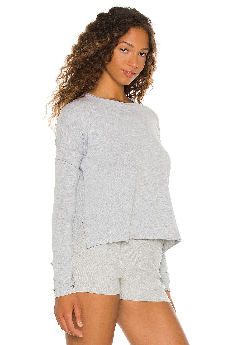 ALALA Breakers Long Sleeve Top in Heather Grey