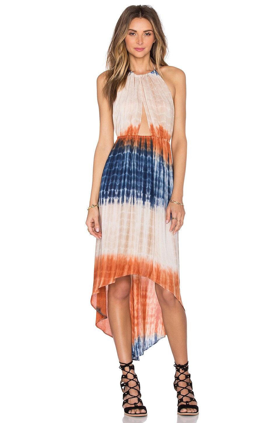 ale by alessandra Hi Low Halter Dress in Tie Dye REVOLVE