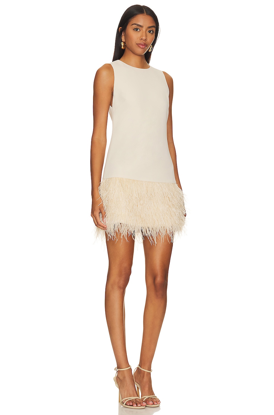 alice + olivia Coley Feather Dress