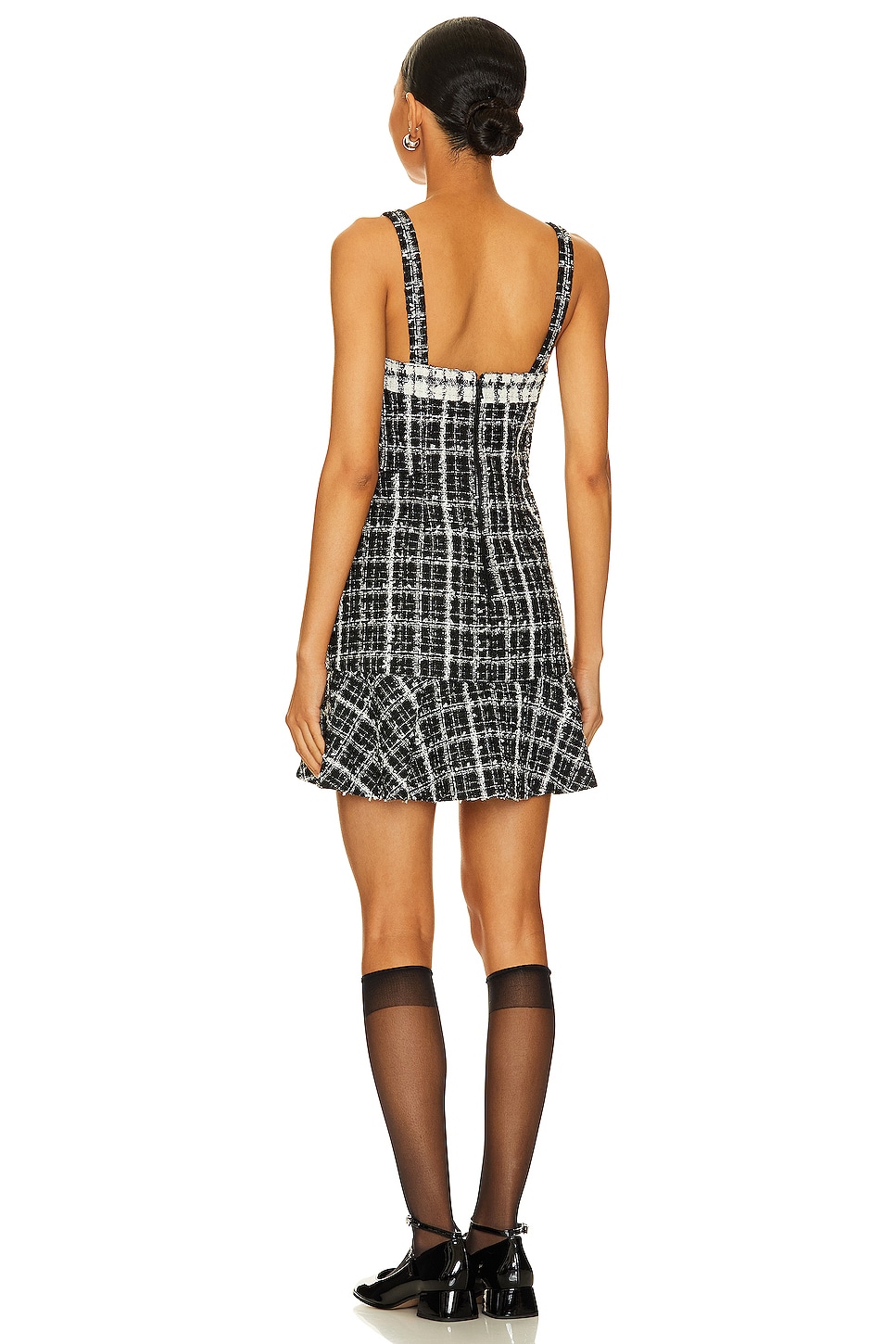 alice + olivia Kaidra Square Neck Mini Dress