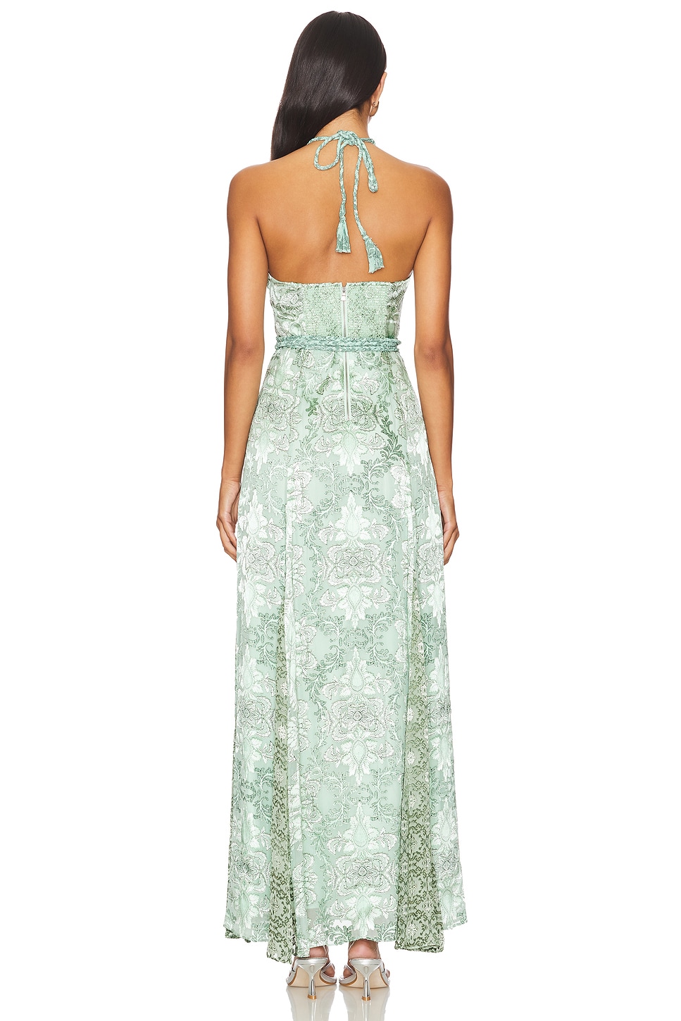 alice + olivia Danika Halter Maxi Dress With Belt thumbnail