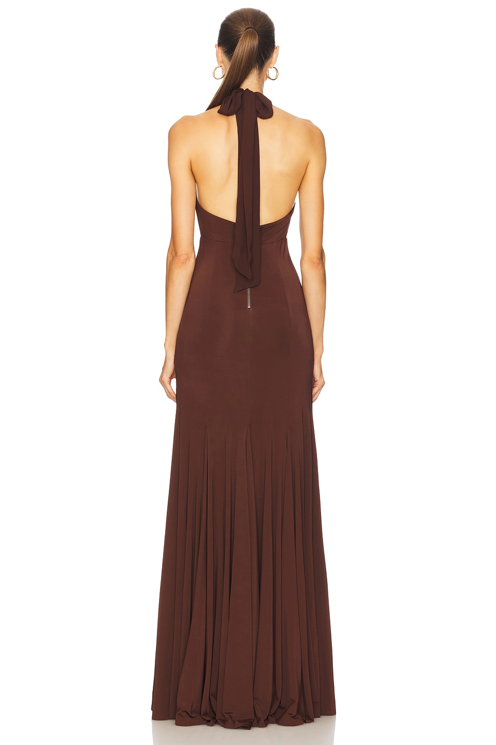 alice + olivia Evelina Halter Maxi Dress