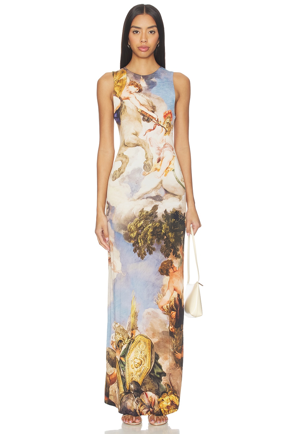 aerie off the shoulder maxi dress Aerie Couture 358 - Long Satin Chiffon Sheath Dress