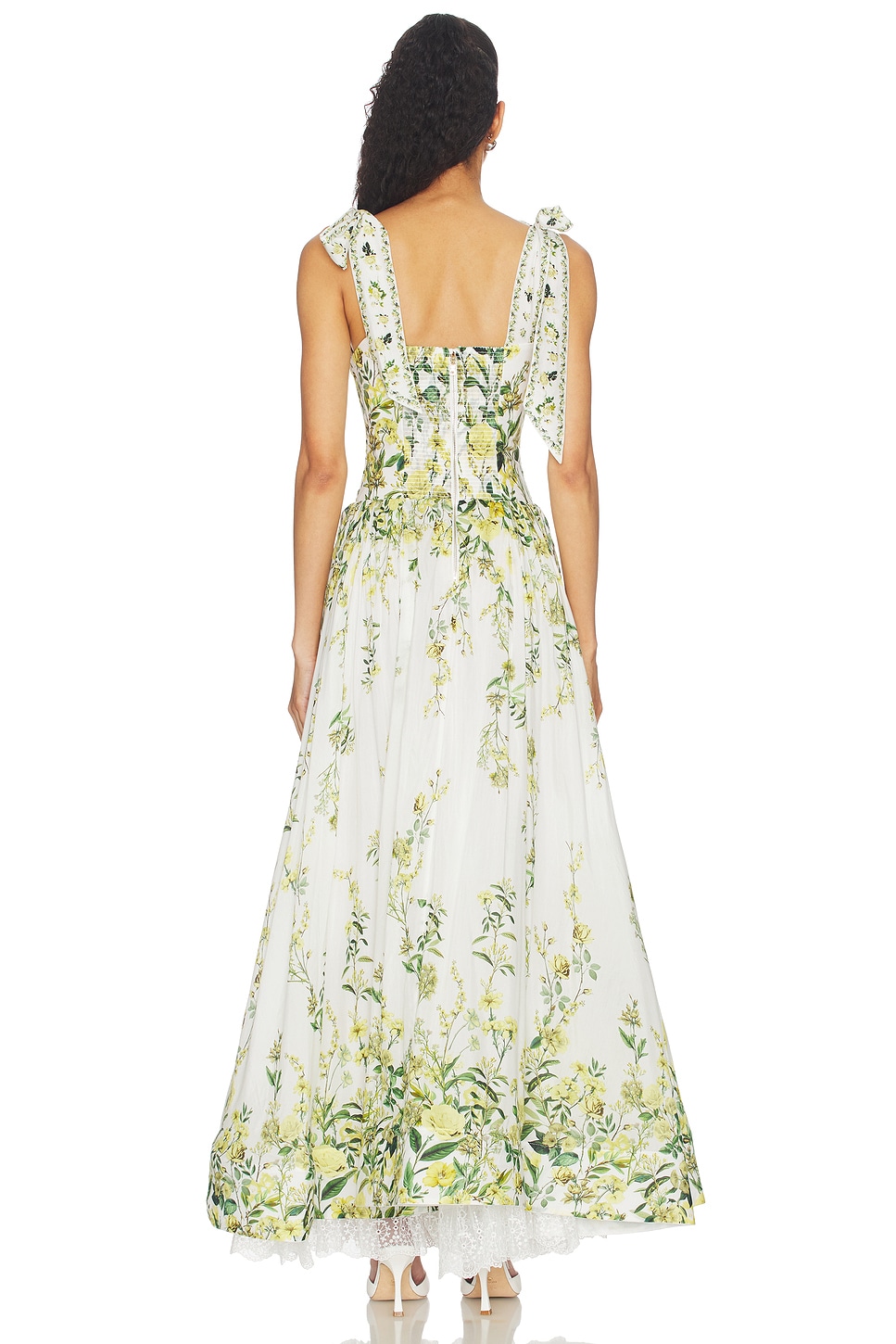alice olivia haven flared midi dress Alice + Olivia Haven Flared Midi Dress in White