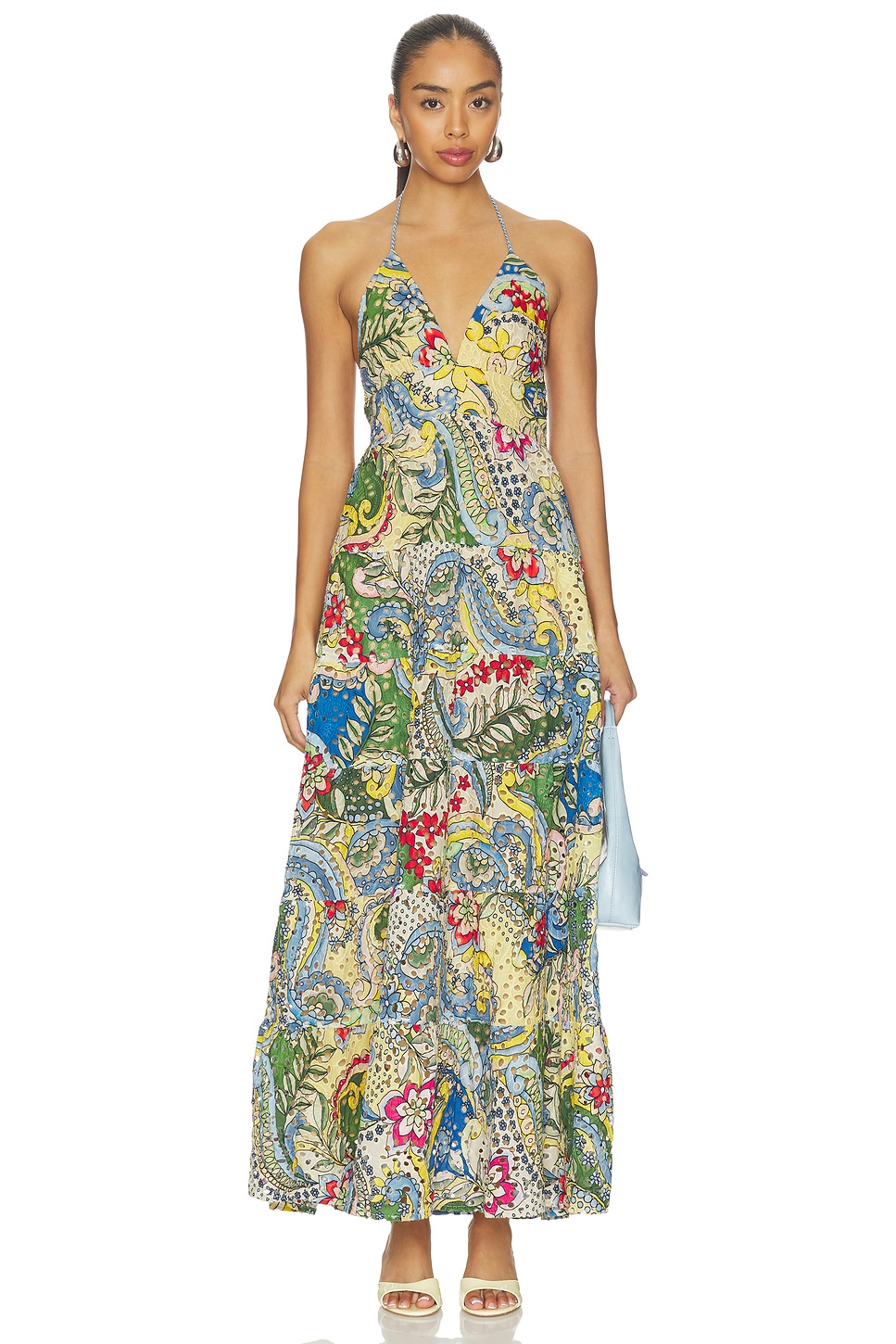 Alice + Olivia Adalyn Halter Maxi Dress in Heat Wave | REVOLVE Alice + Olivia Adalyn Halter Maxi Dress in Heat Wave | REVOLVE