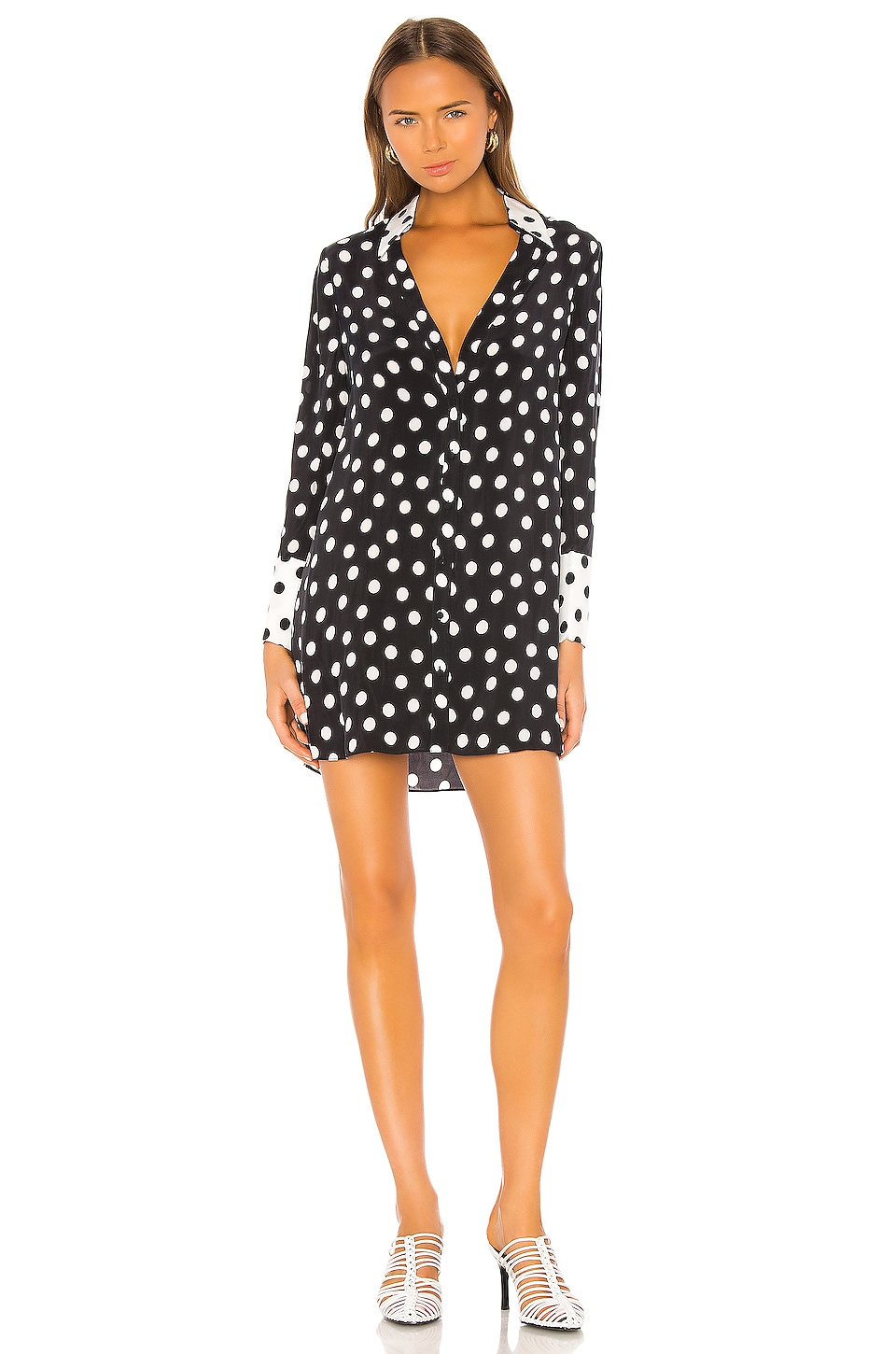 alice and olivia polka dot top