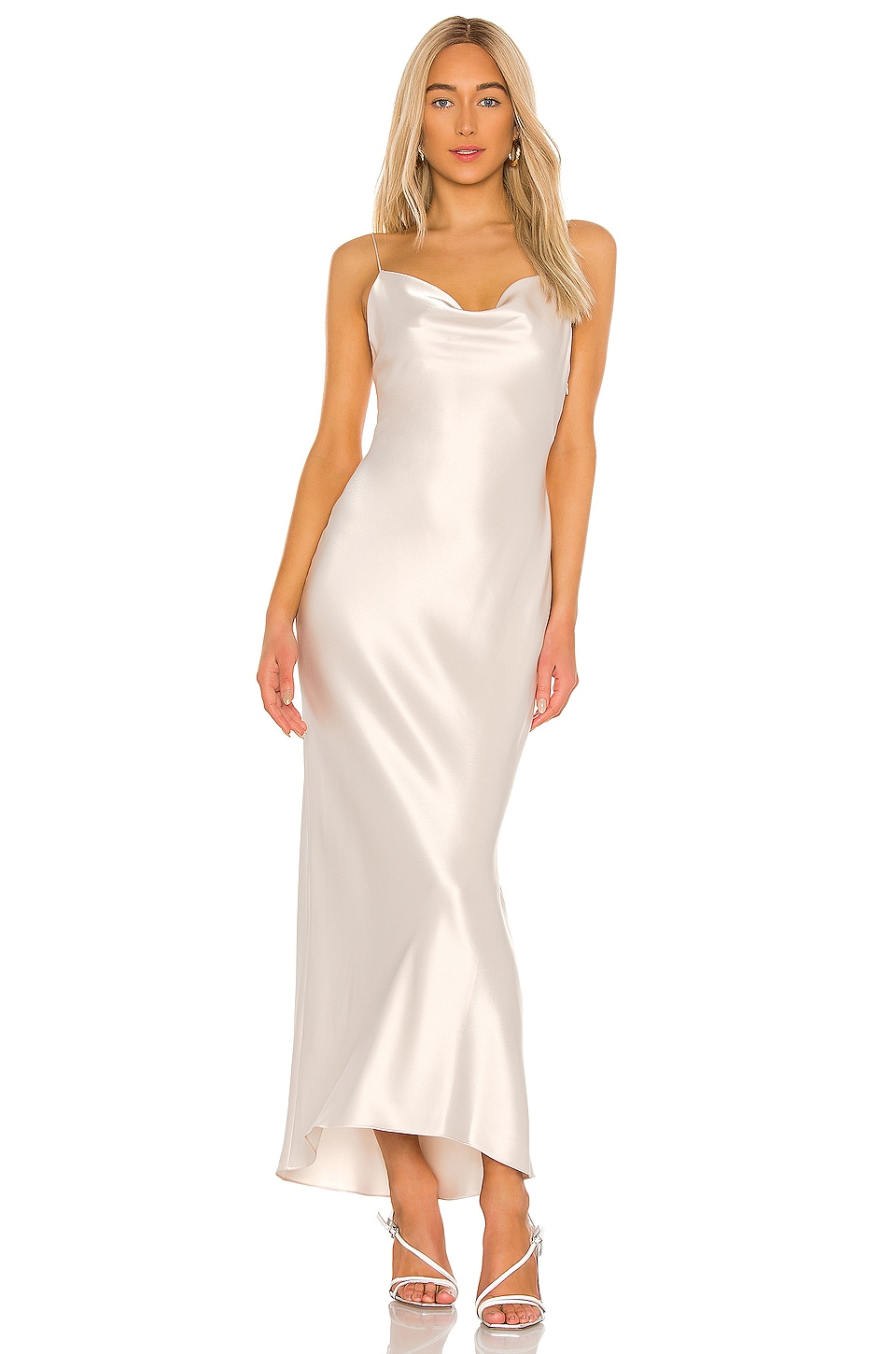 alice and olivia satin dress