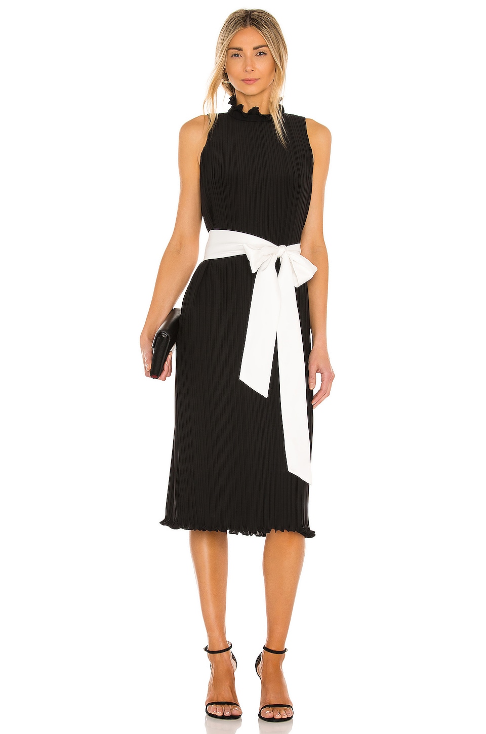 alice and olivia pleated dress