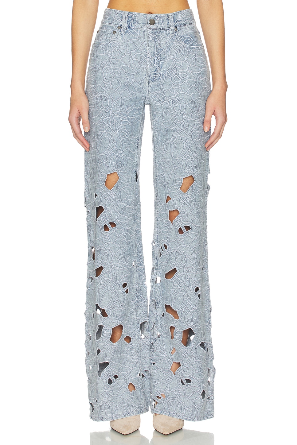 定価10万円新品alice+oliviaウォッシュドデニム ベルトオールインワン Alice + Olivia CHIC デニム - Rockstar Blue | REVOLVE