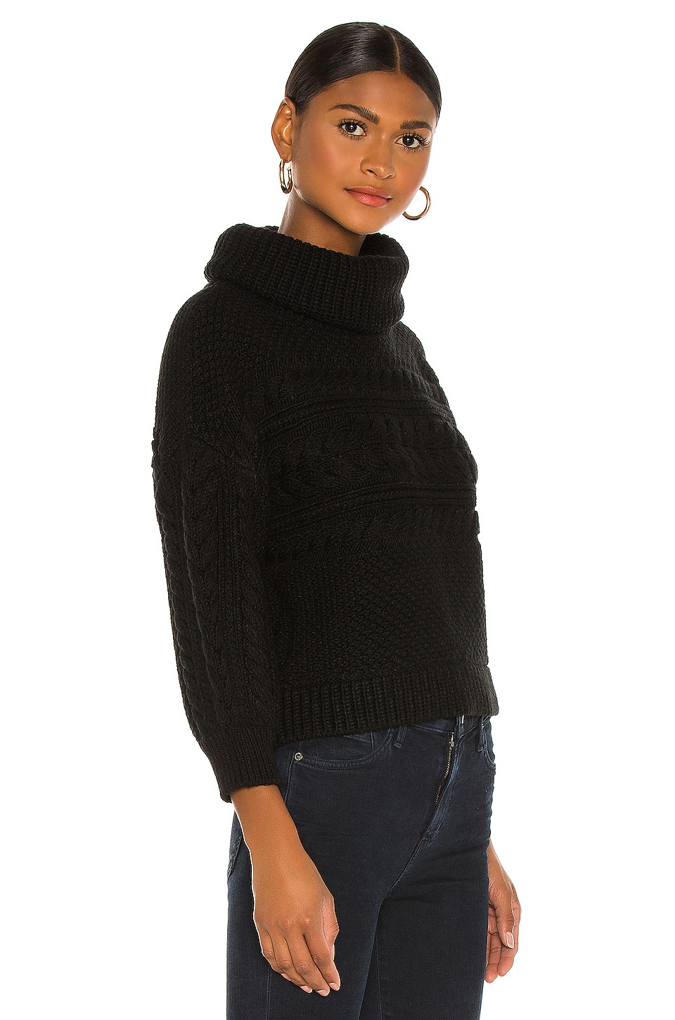 Alice + Olivia Francine Turtleneck Sweater in Black | REVOLVE