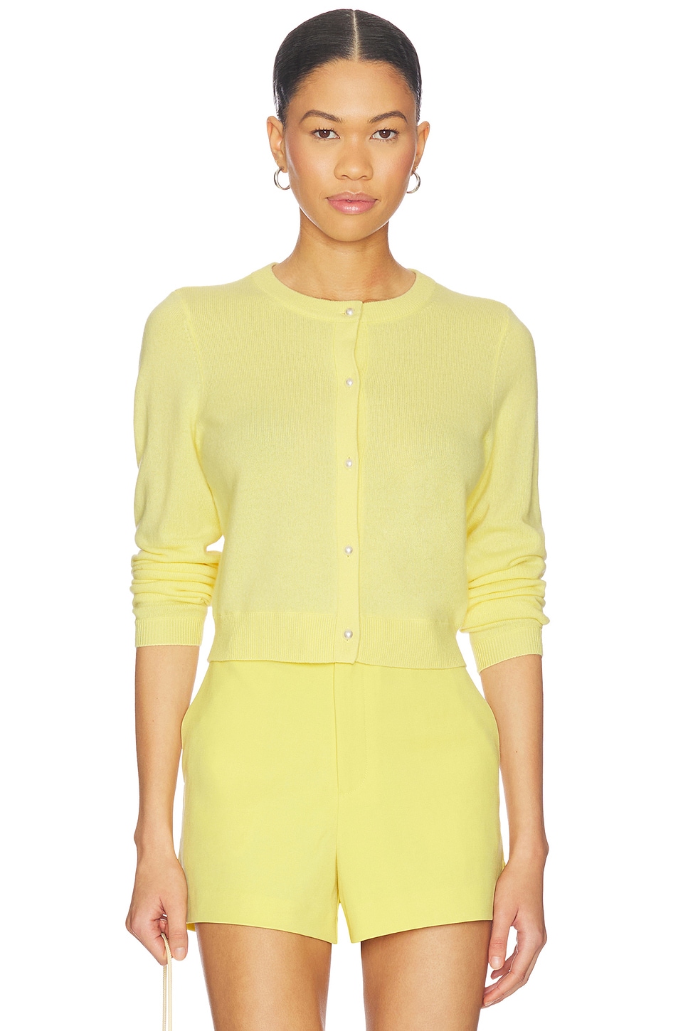 Alice + Olivia Dollie Cardigan in Butter | REVOLVE