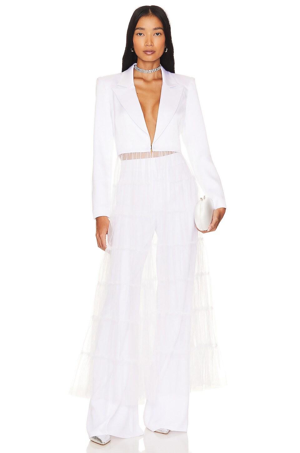 Alice and olivia hot sale white blazer