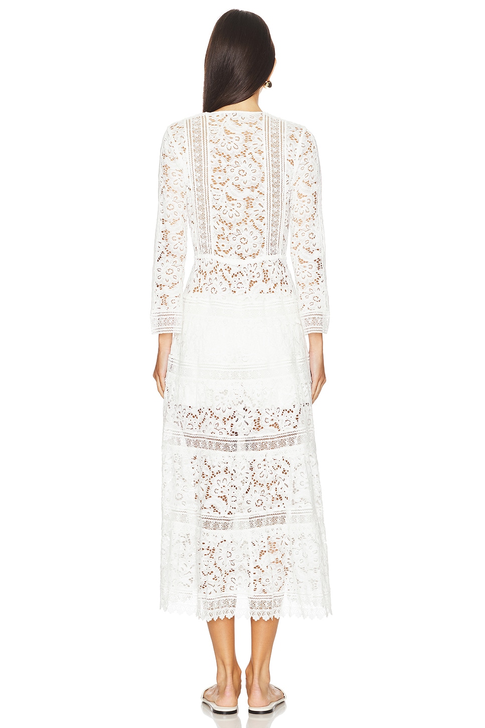 Talia Drawstring Robe Alice + Olivia Talia Drawstring Robe in Off White | REVOLVE