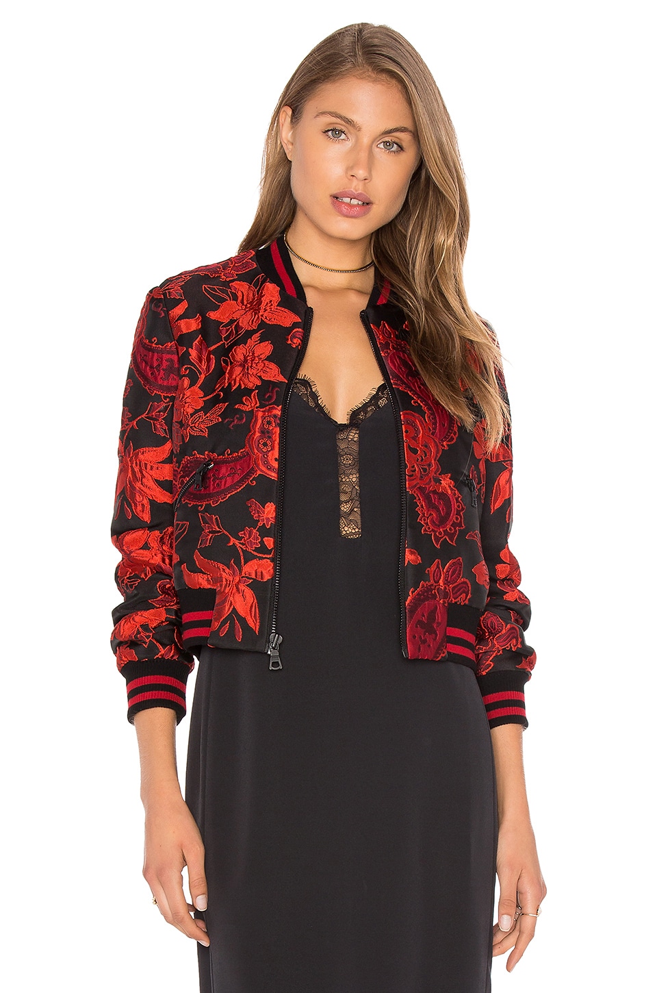 alice and olivia bomber jacket