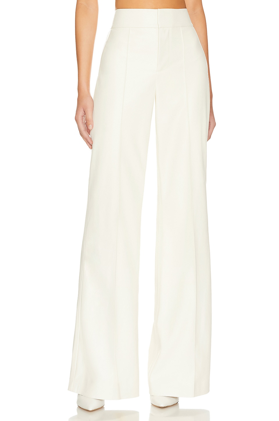 Image 1 of Dylan Faux Leather Pant in Ecru