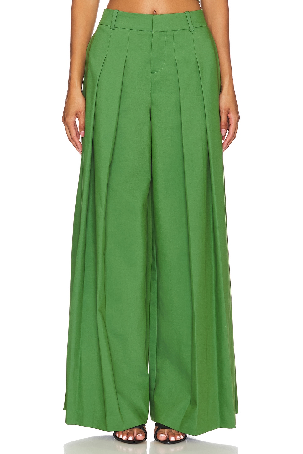 alice + olivia Blaire Ultra Low Rise Pleated Pant