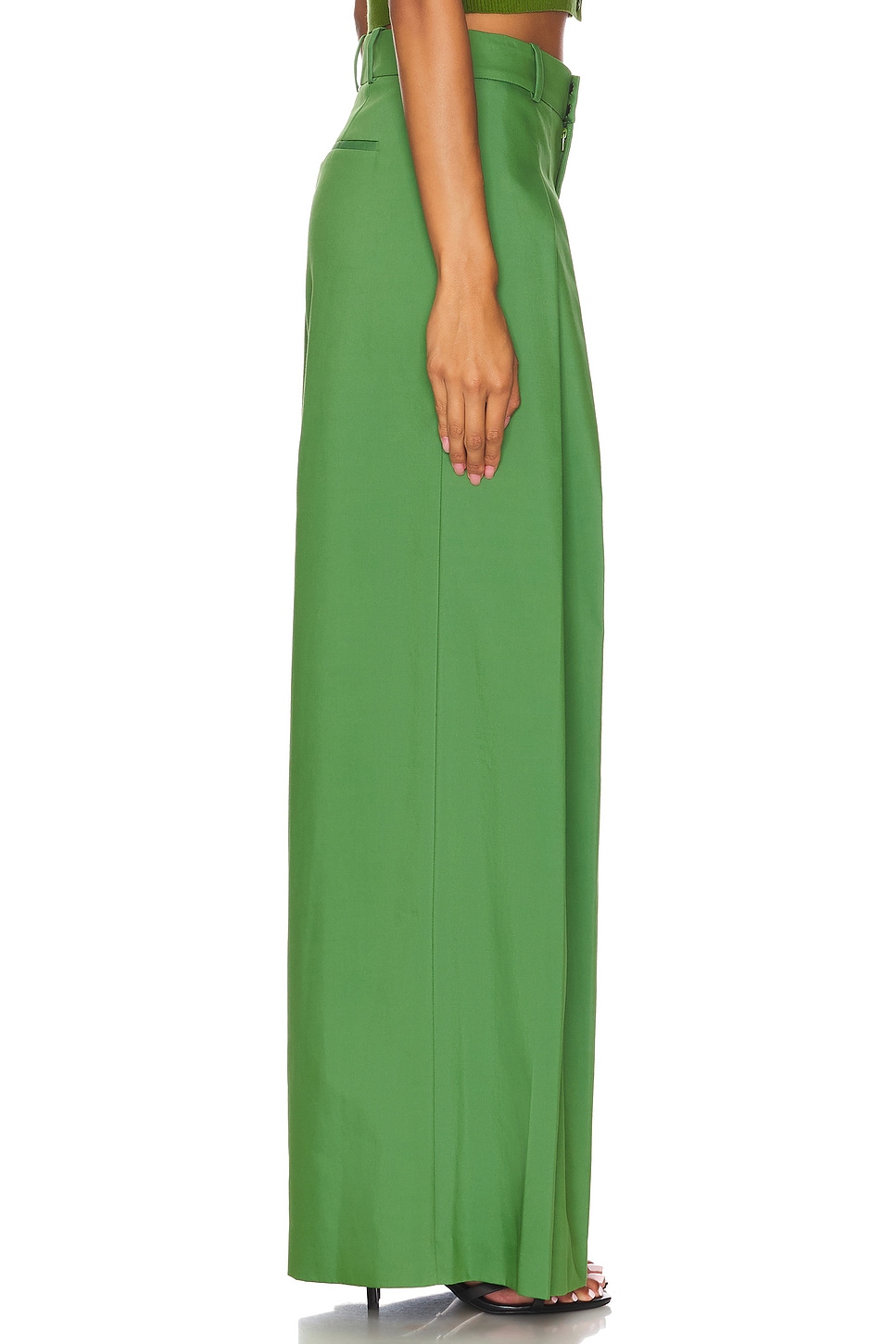 alice + olivia Blaire Ultra Low Rise Pleated Pant