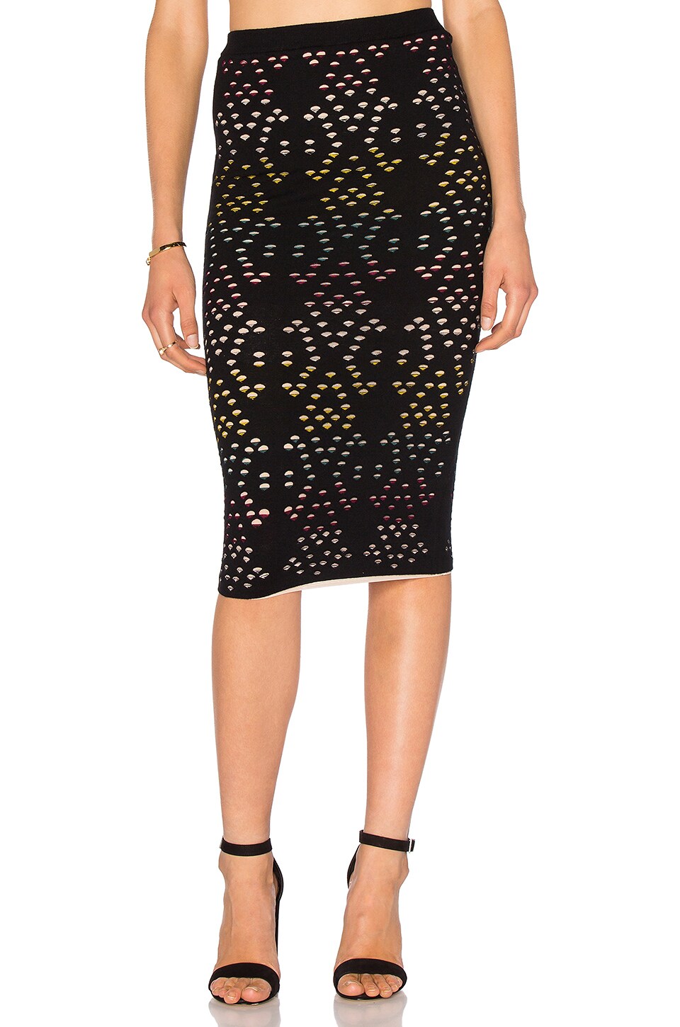 Alice + Olivia Ani Pencil Skirt in Black & Multi | REVOLVE