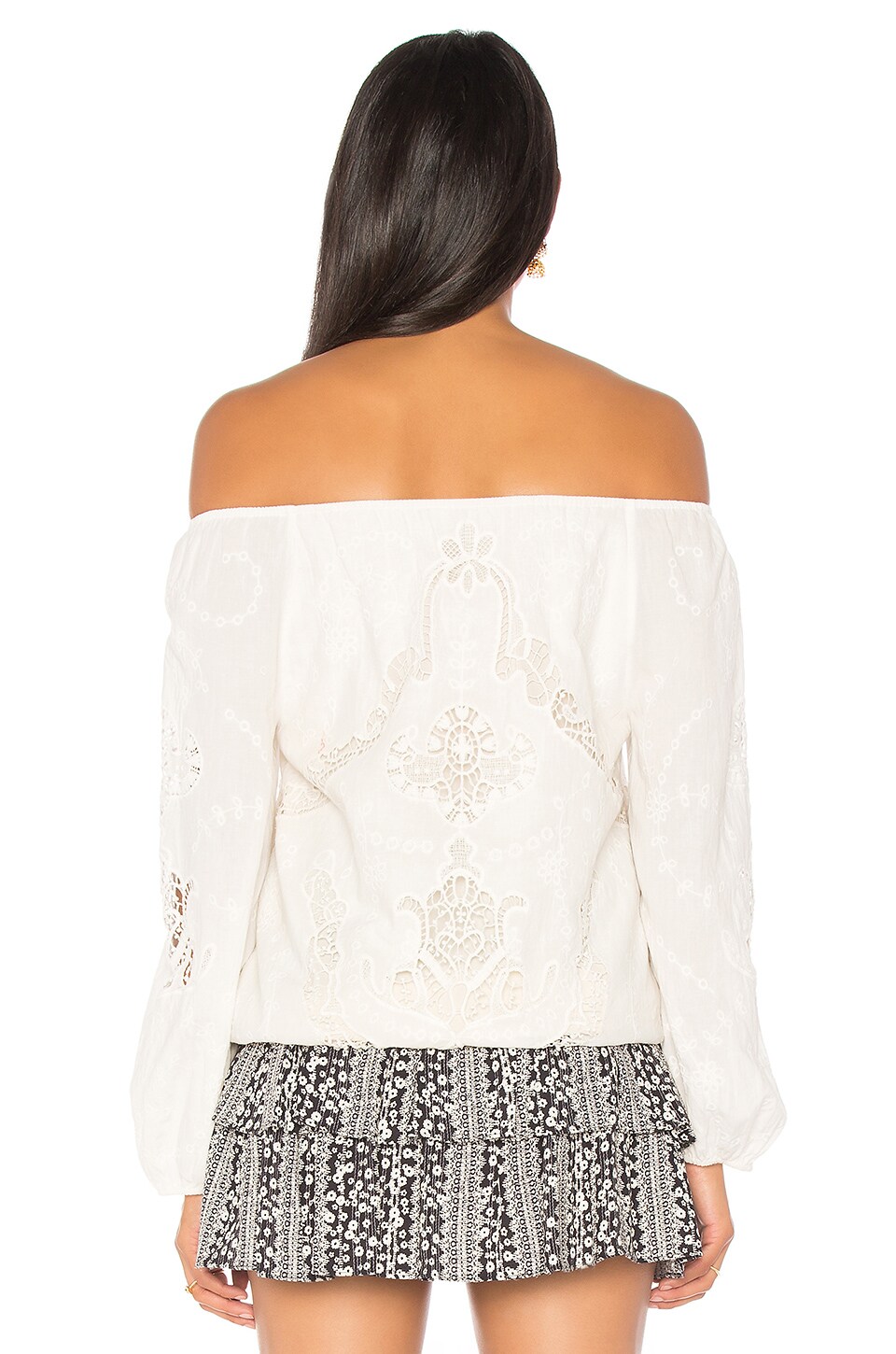 ALICE AND OLIVIA ALTA TOP IN IVORY.
