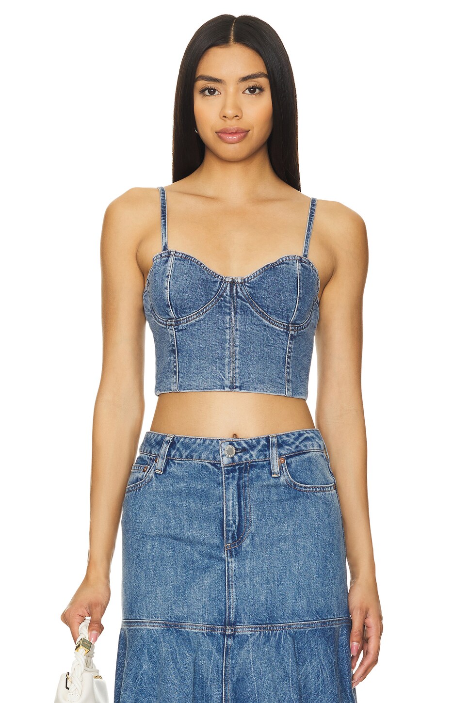 Brooklyn Bustier Stretch Denim Top Brooklyn Bustier Stretch Denim Top