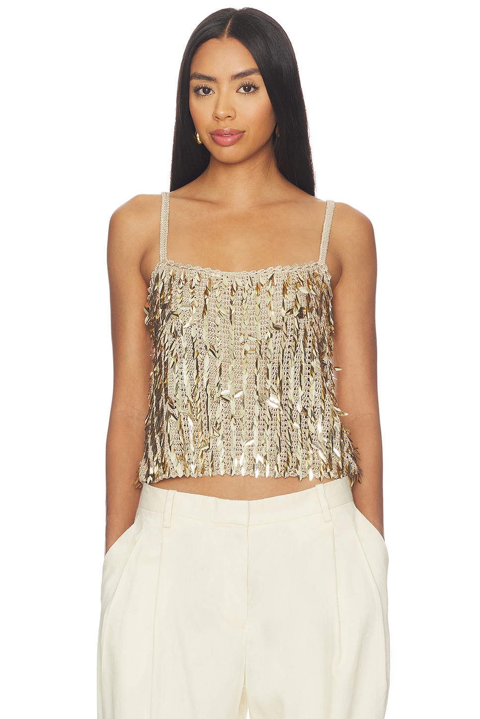Nicolette Allover Sequin Tank - thumbnail 2