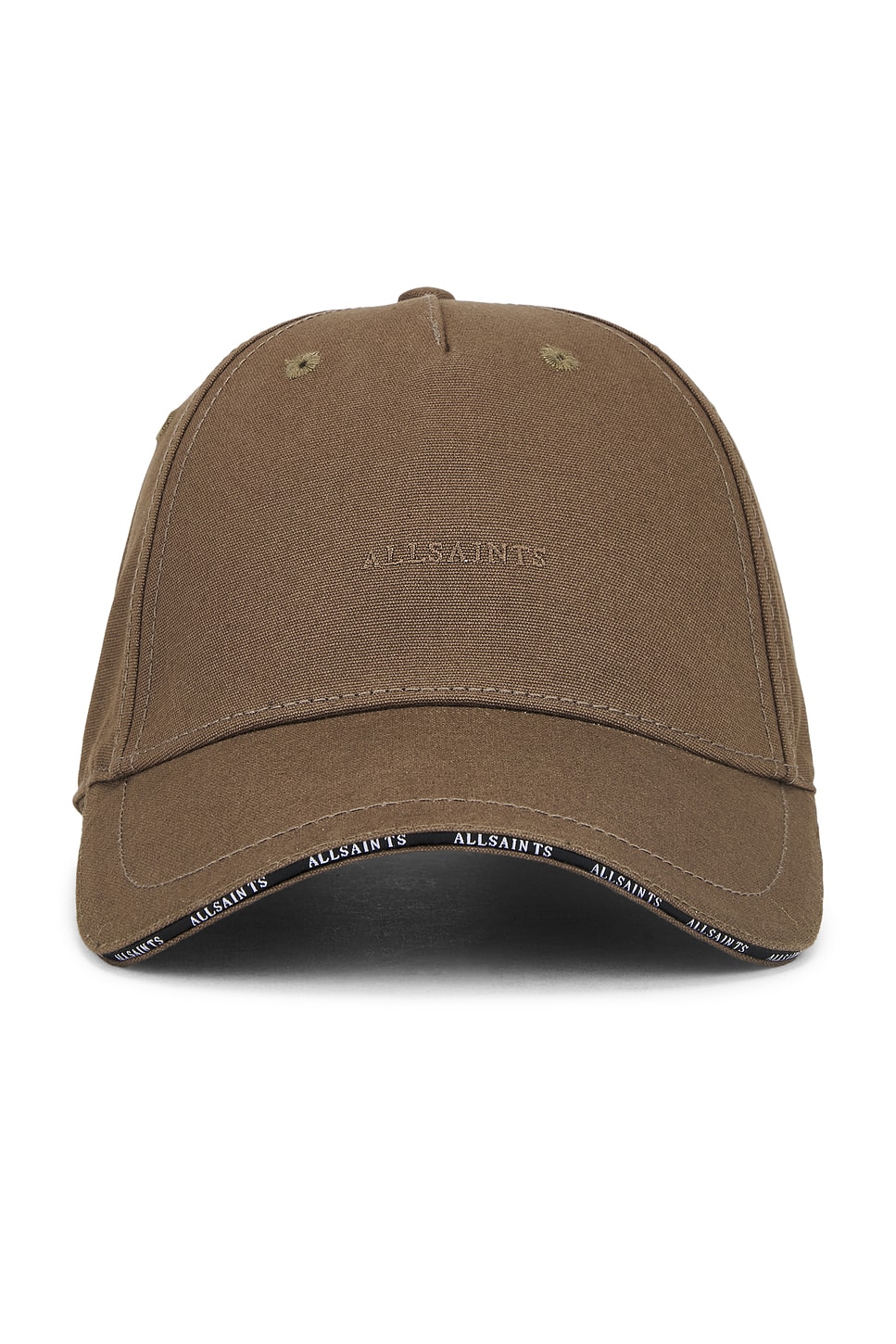 帽子 sandwich ALLSAINTS Sandwich Brim Logo Baseball Cap in Khaki Brown