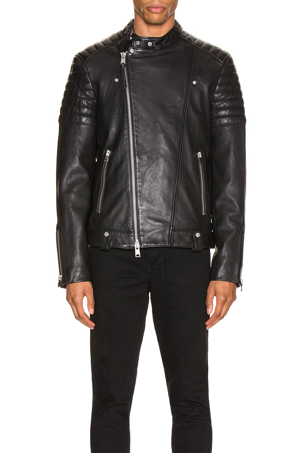 ALLSAINTS Jasper Leather Biker Jacket in Black | REVOLVE