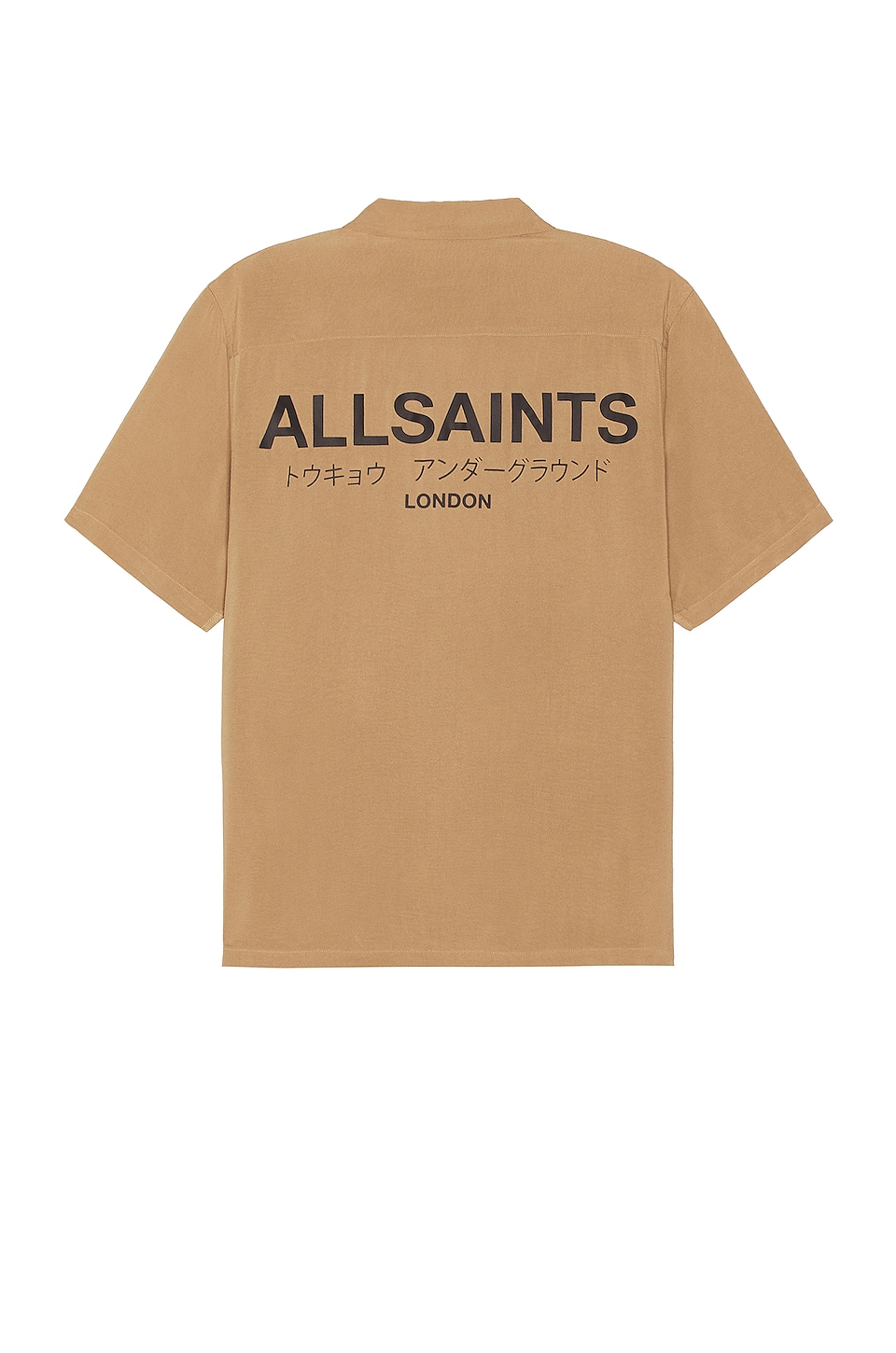 ALLSAINTS Underground Shirt in Khaki Brown & Jet Black