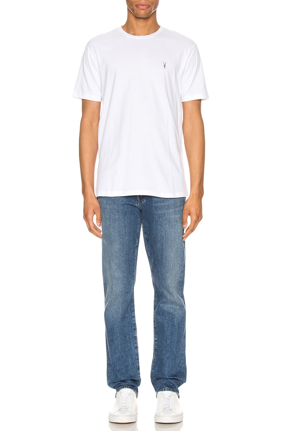 ★ALLSAINTS★ Brace Tonic Crew T-Shirt Brace Brushed Cotton Crew Neck T-Shirt FLINT GREY | ALLSAINTS US